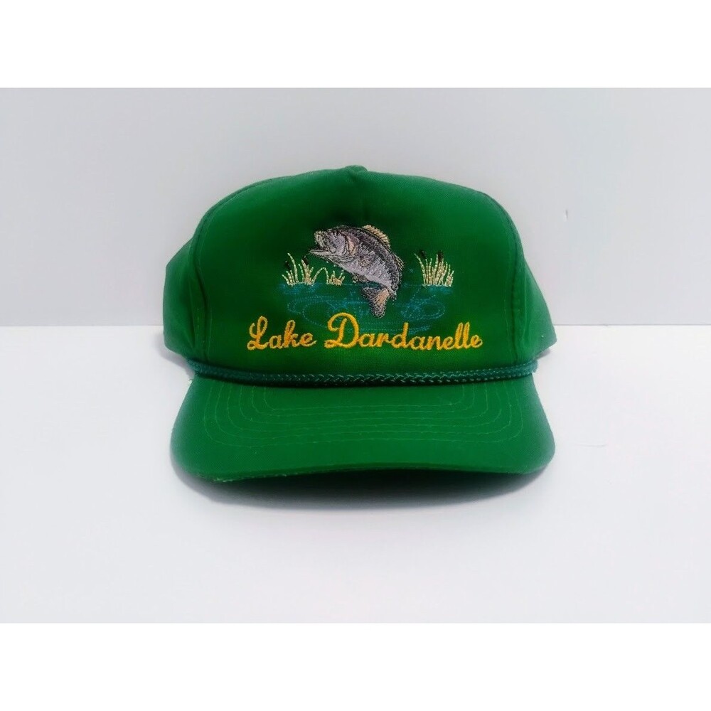 VINTAGE YOUNGAN HEADWEAR LAKE DARDENELLE SNAPBACK EMBROIDERED TRUCKER ROPE HAT
